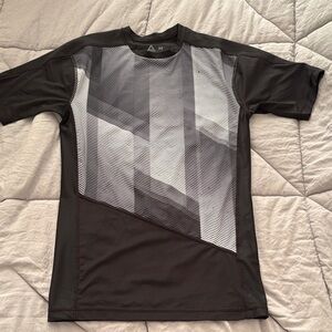 Reebok Black and Gray Men's Jersey Speedwick Compression